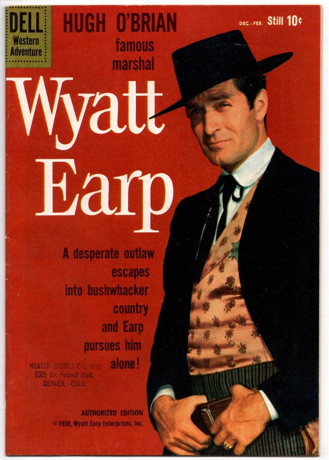 Wyatt Earp 9 Dell TV Western Comic Hugh OBrian Famous Marshall 1959 Russ Manning