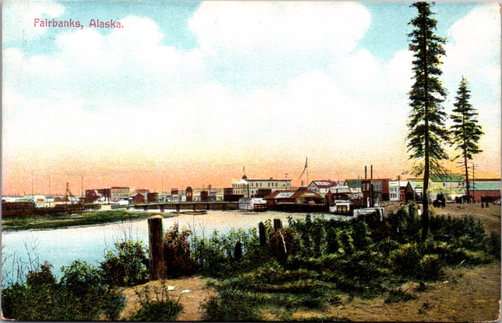 Postcard Overview of Fairbanks, Alaska