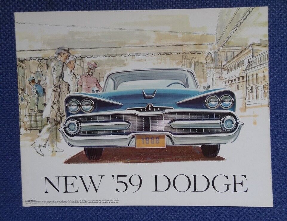 1959 DODGE Automobile Prestige Sales Brochure - Royal Coronet SW Series - MINT
