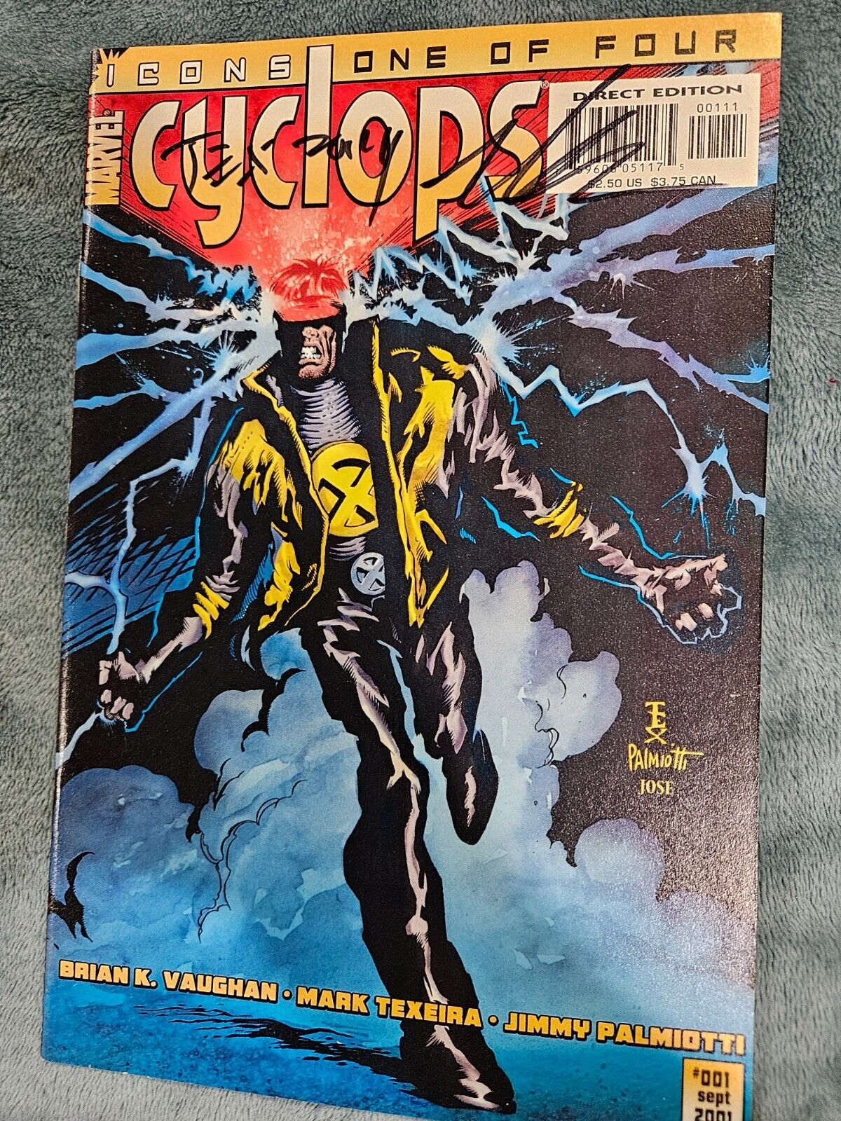 Signed copy of Icons Cyclops 1- 2001 Marvel Hi res Scans