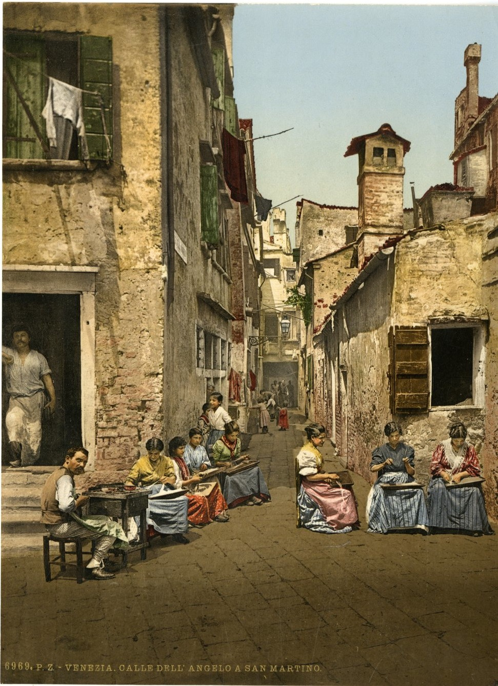 P.Z. Italy, Venezia, Calle Dell' Angelo a San Martino Vintage Print, Italy