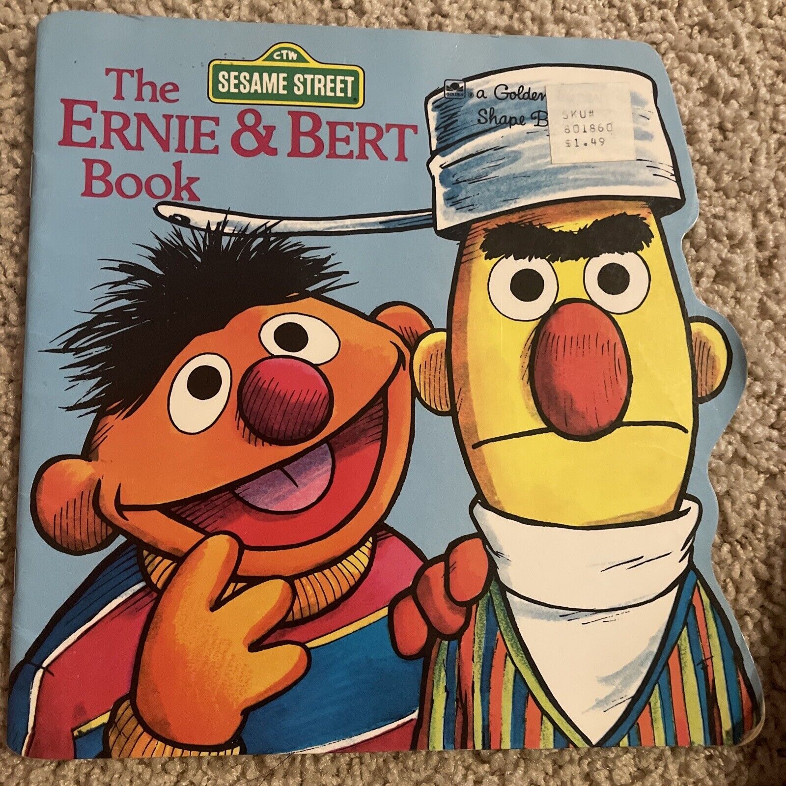 1977 Sesame Street THE ERNIE & BERT BOOK A Golden Shape Book By Norman Stiles