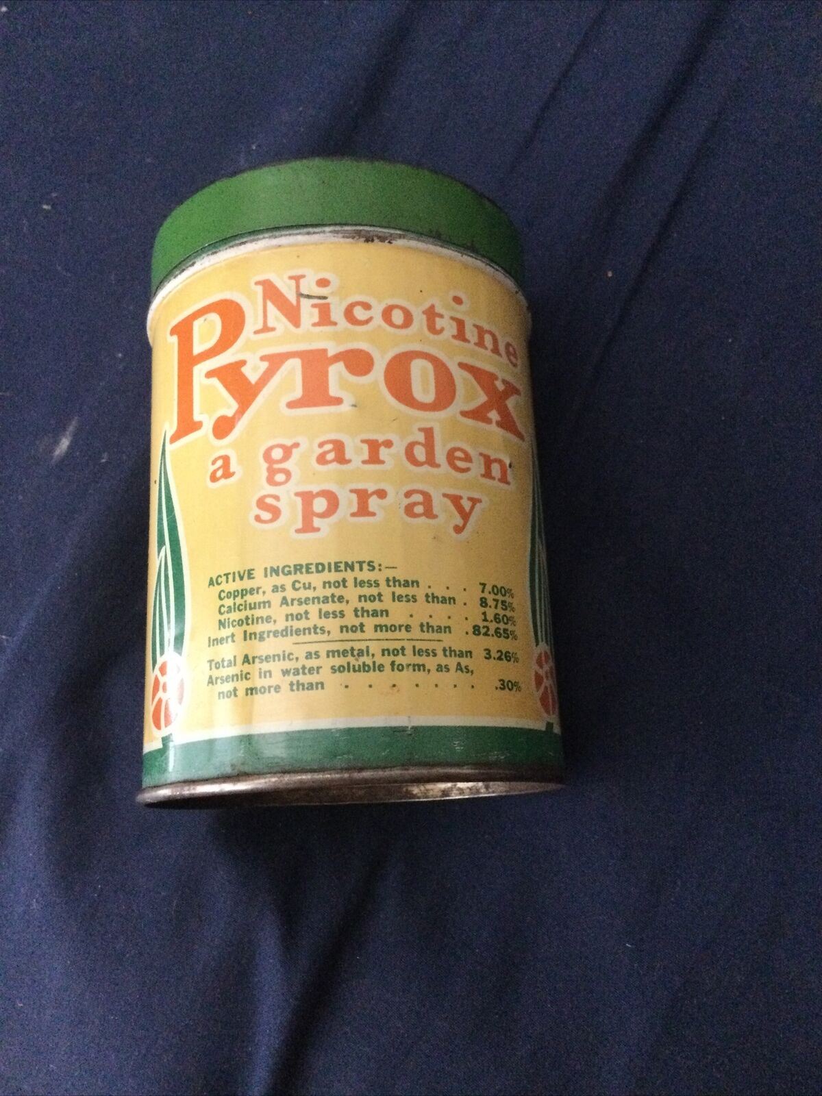 Antique Nicotine Pyrox AGarden Spray Advertising Empty Tin