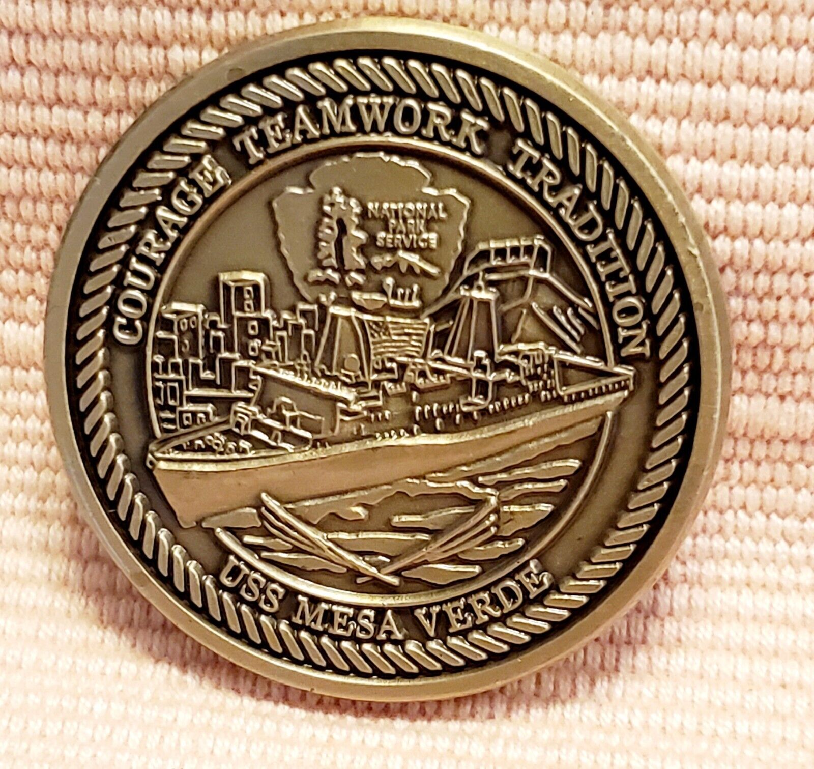 LPD-19 USS MESA VERDE Command Master Chief CMC USN Navy CPO Challenge Coin