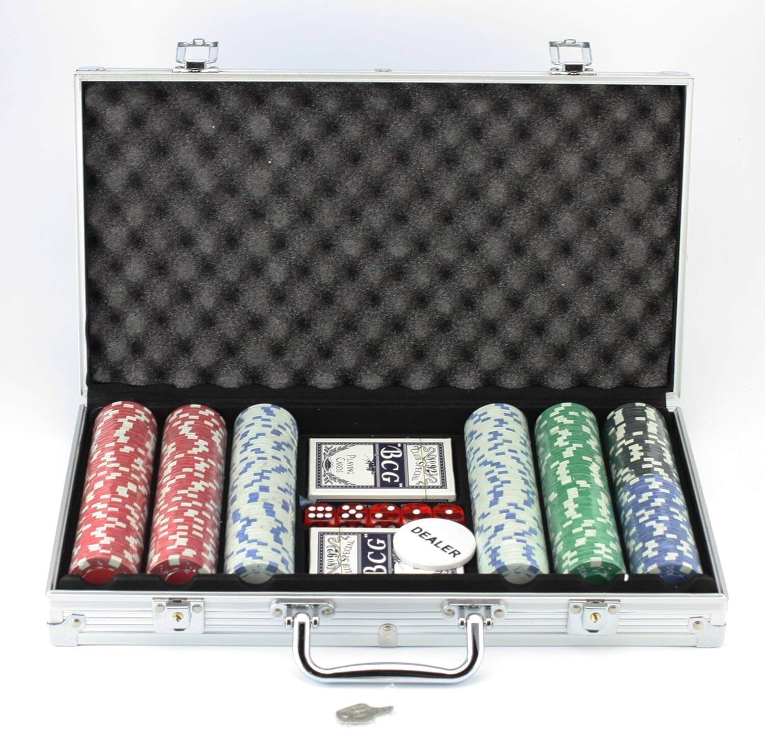 Premium 300 Pieces Poker Set with Aluminum Carrying Case, includes Poker... 