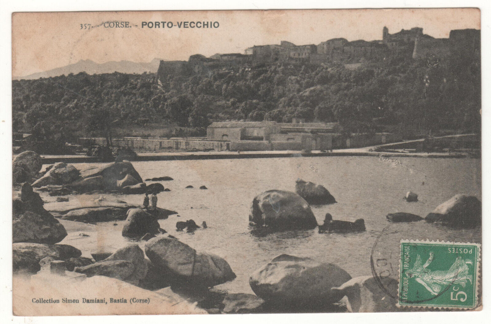CPA 2A - PORTO-VECCHIO: GENERAL VIEW (SOUTH CORSICA) WRITTEN 24-05-1914 - CONDITION