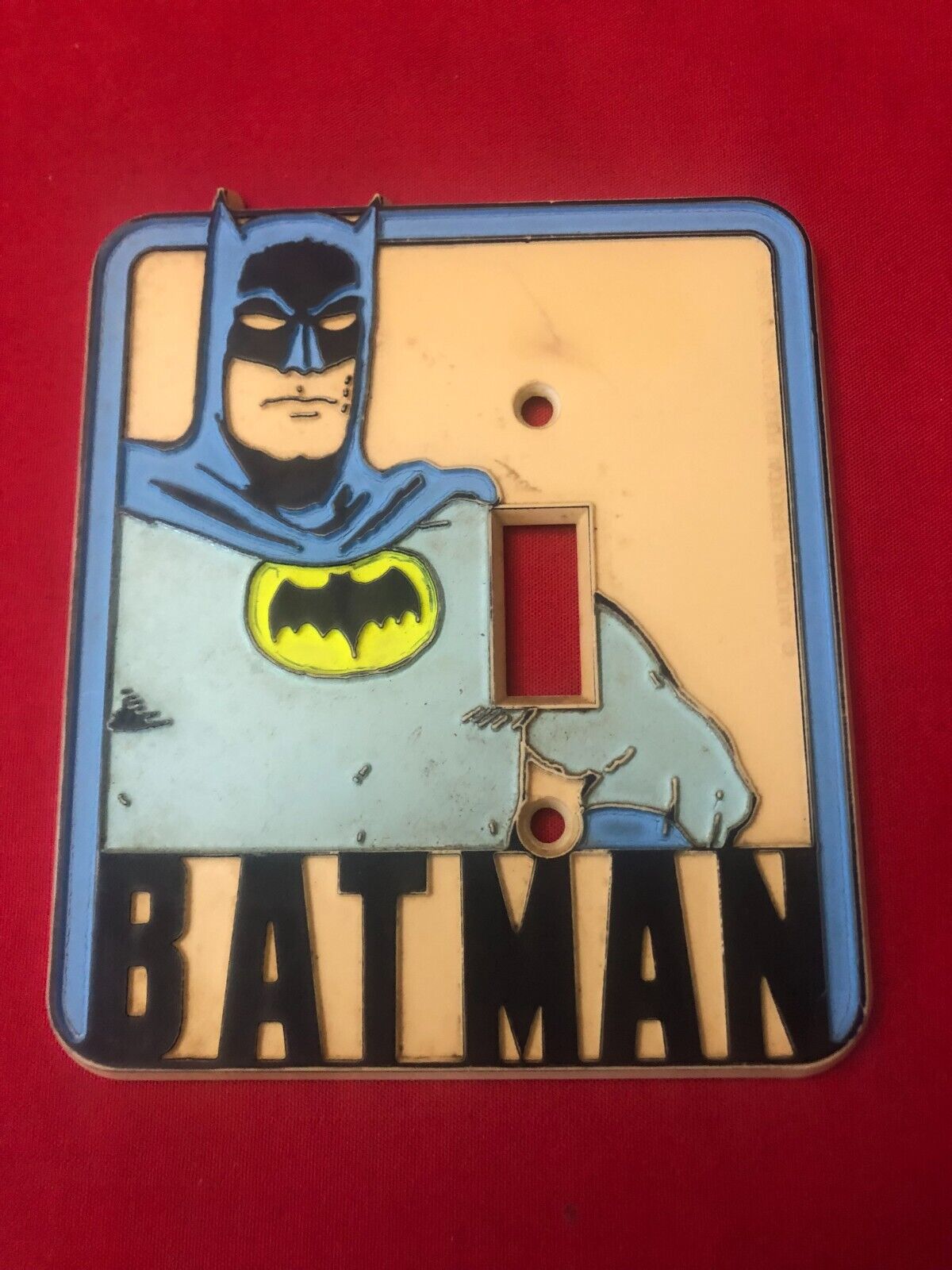 Vintage 1976 BATMAN Light Switch Plate Cover