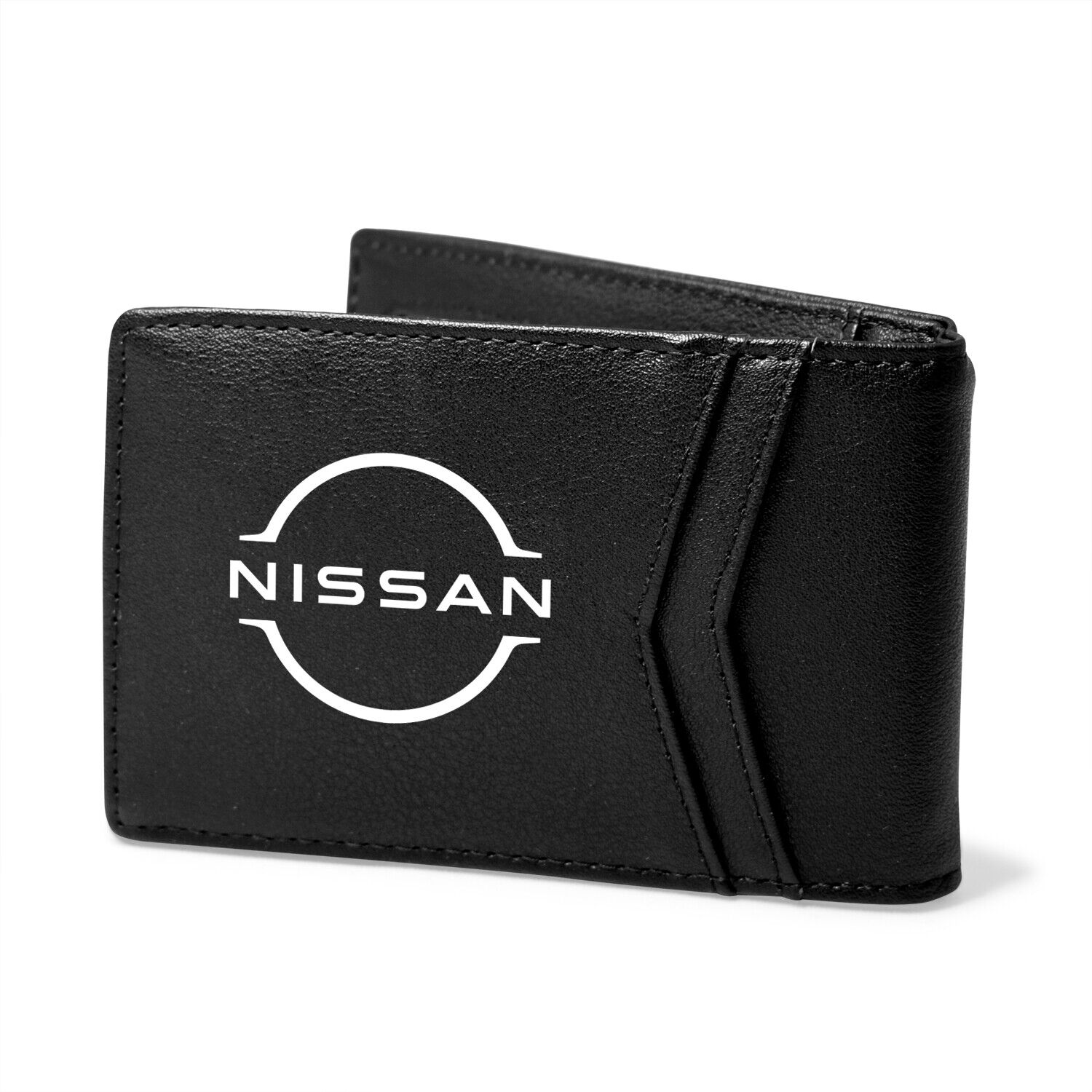 Nissan New Logo Black PU Leather Slim RFID Resistant Bi-fold Men Wallet