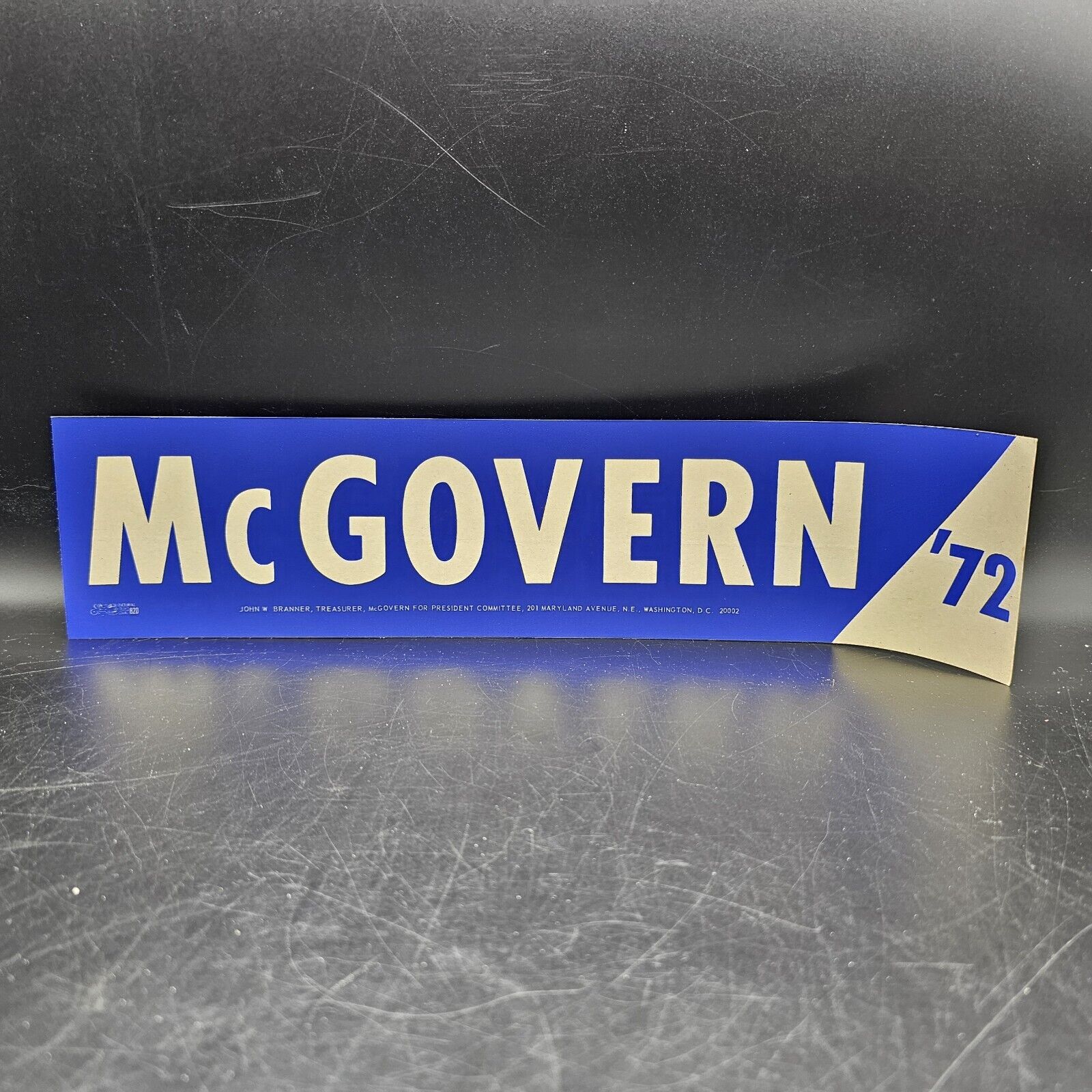 McGovern 72 Vintage Political Bumper Sticker