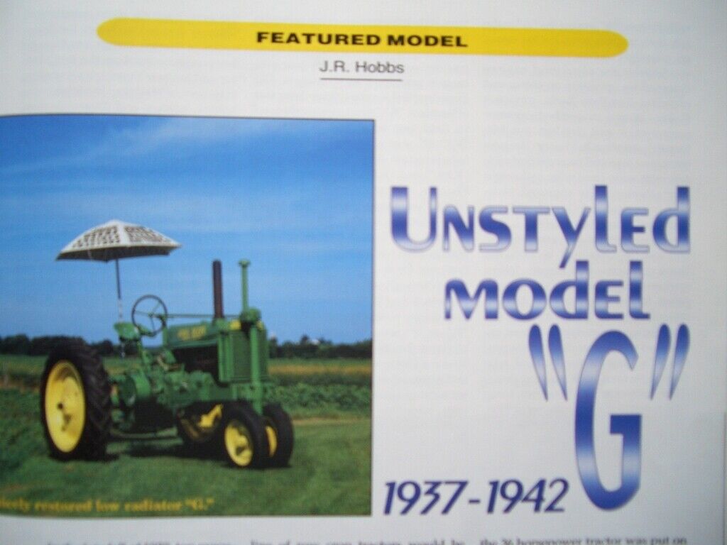 John Deere Unstyled Model G tractor 1937 - 1942, Model 70 Governor operation