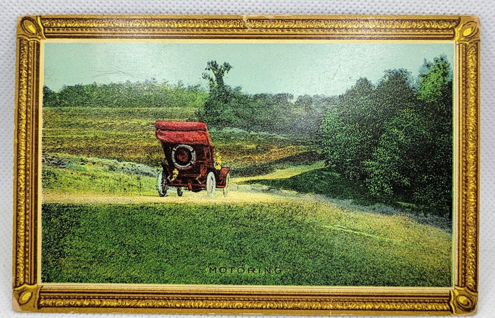 Transportation Motoring Automobile On Backroad C. 1911~Vintage Postcard