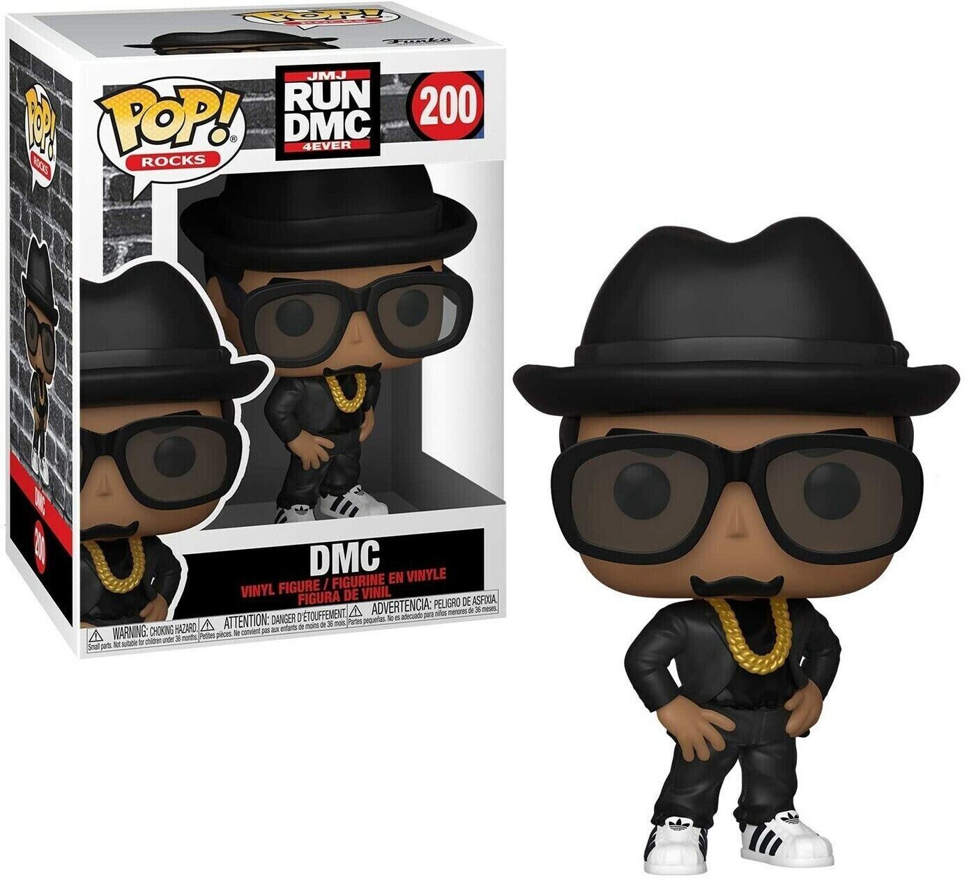 DMC from RUN DMC Hip Hop Rap Group \'80\'s Funko POP Rocks #200 Brand NEW