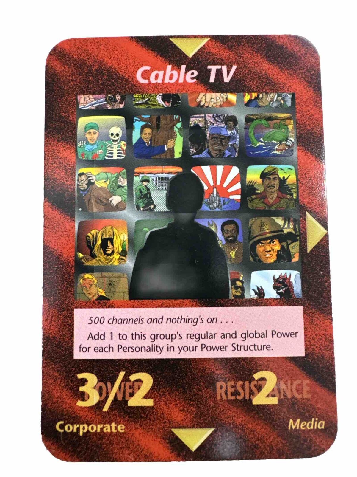 Cable TV Illuminati Card Game Steve Jackson 1995 NWO Media CABLE TELEVISION