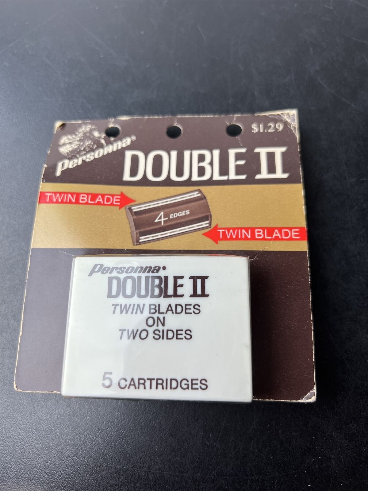 VINTAGE PERSONNA DOUBLE II Men\'s TWIN BLADES ON TWO SIDES 5 CARTRIDGES - NEW