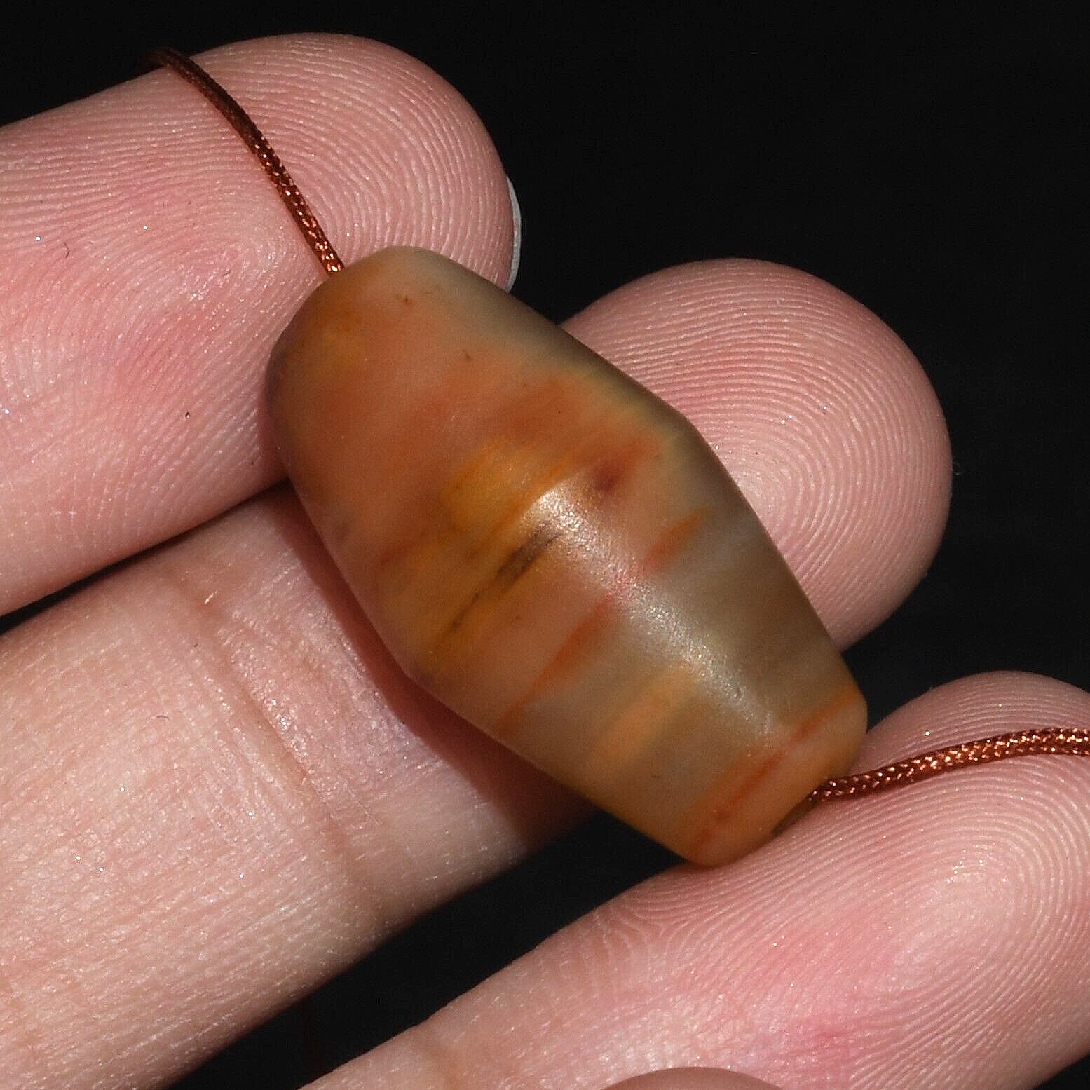 Authentic Ancient Bactrian Agate Stone Bead in Perfect Condition