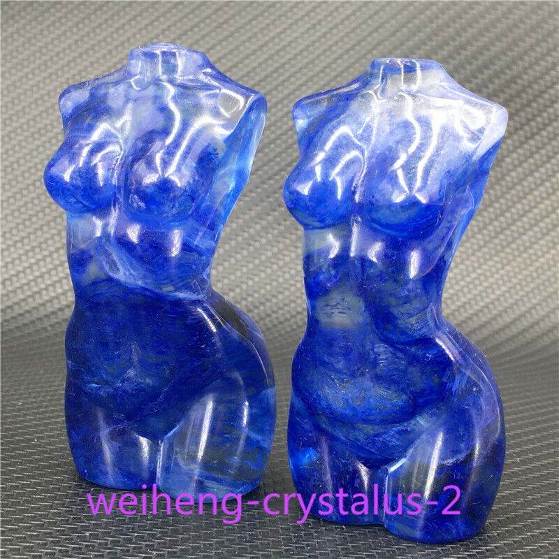 A+ wholesale Natural quartz crystal Goddess Carved Crystal Skull Body Sculpture