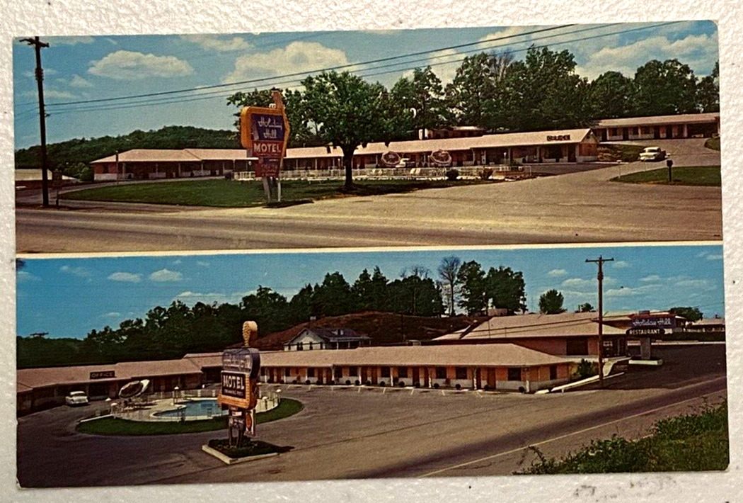 Postcard Holiday Hill Motel Cleveland, TN roadside exterior view