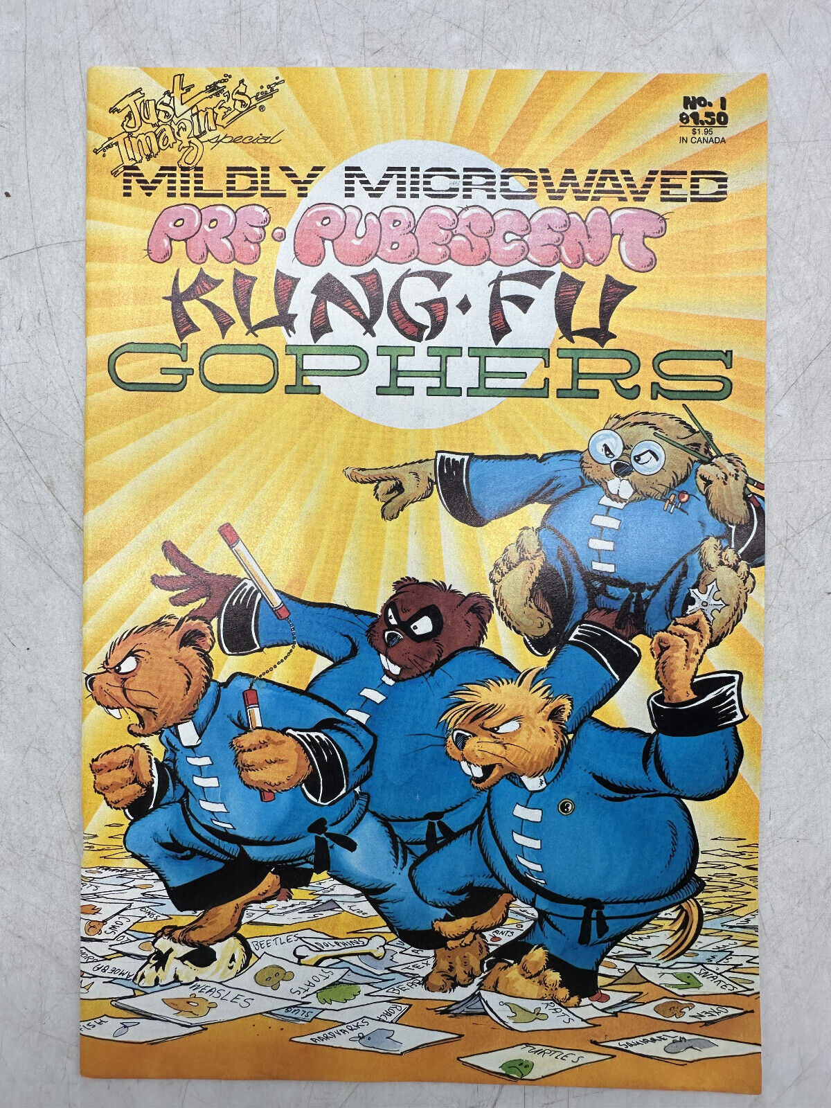 Mildly Microwaved Pre-Pubescent Kung Fu Gophers #1 Just Imagine 1986 NM