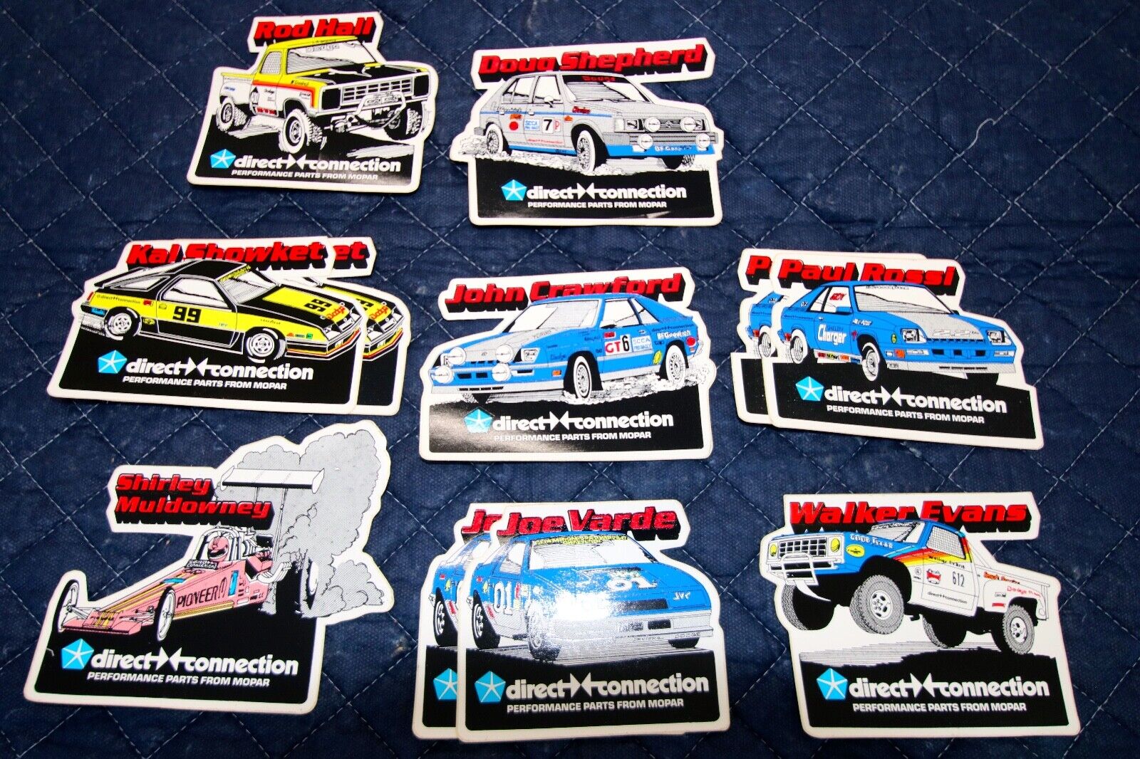 Vintage Direct Connection Mopar Dodge Chrysler drag racing decal sticker Lot