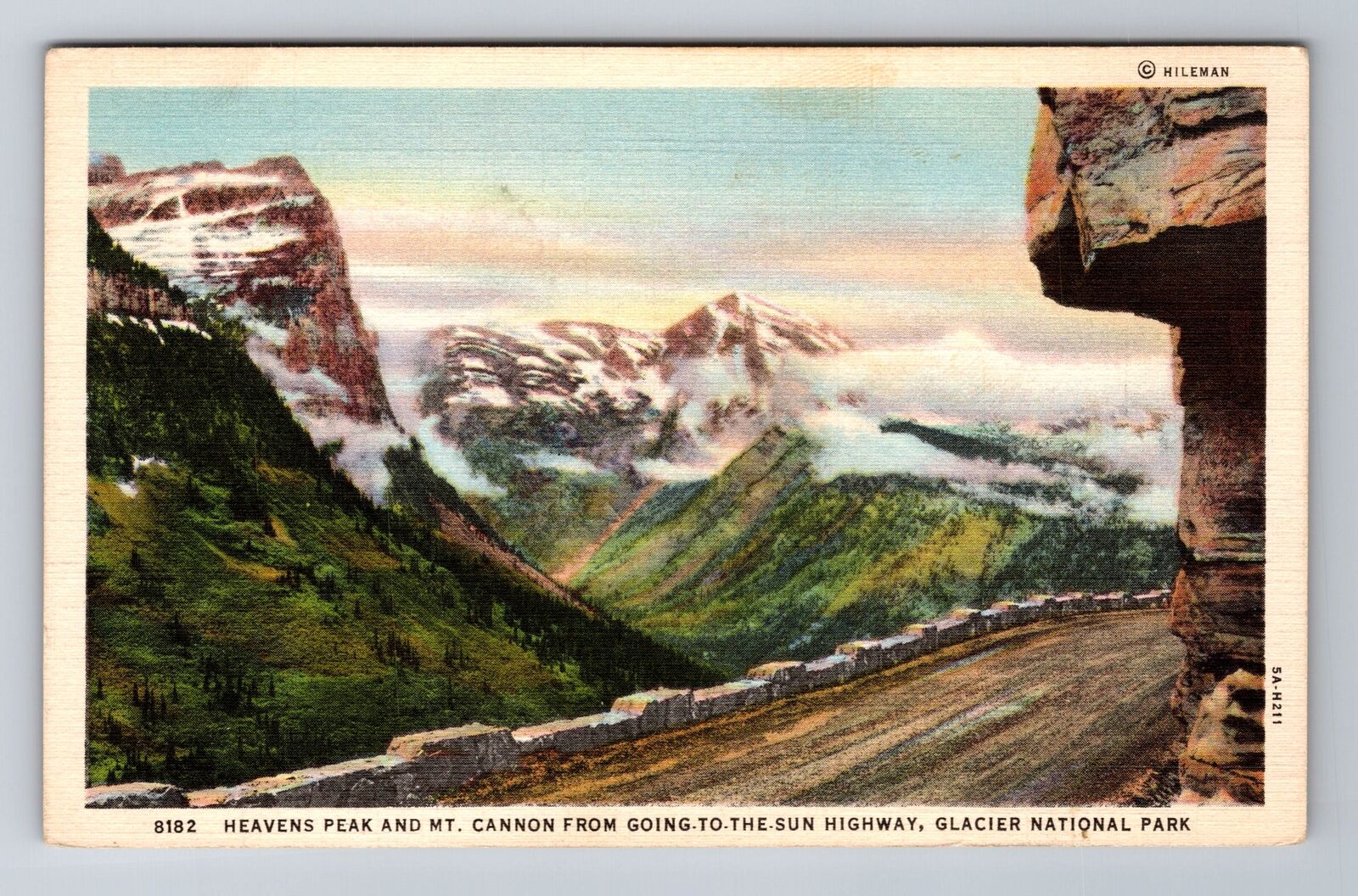 MT-Montana, Heavens Peak, Antique, Vintage Souvenir Postcard