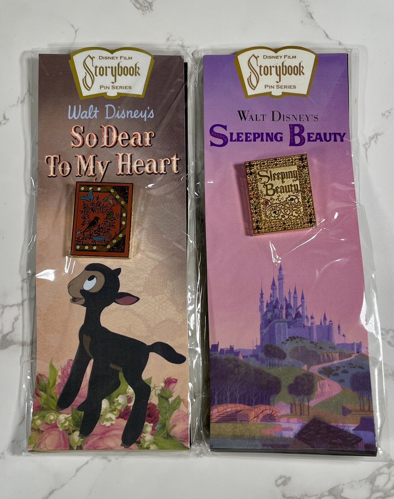 Disney Storybook Pin Series Sleeping Beauty & So Dear to My Heart Set *SEALED*