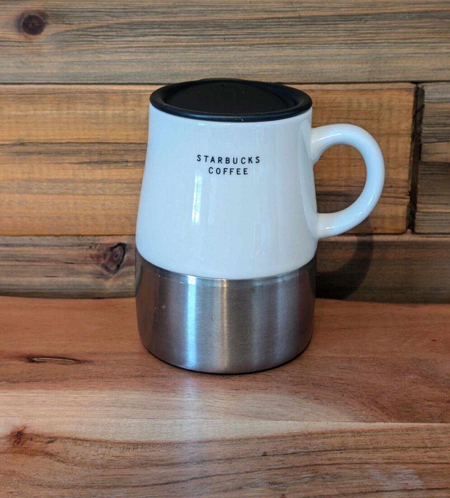 Starbucks Ceramic Stainless Steel Travel Coffee Mug Cup With Lid - 14 Oz -2004