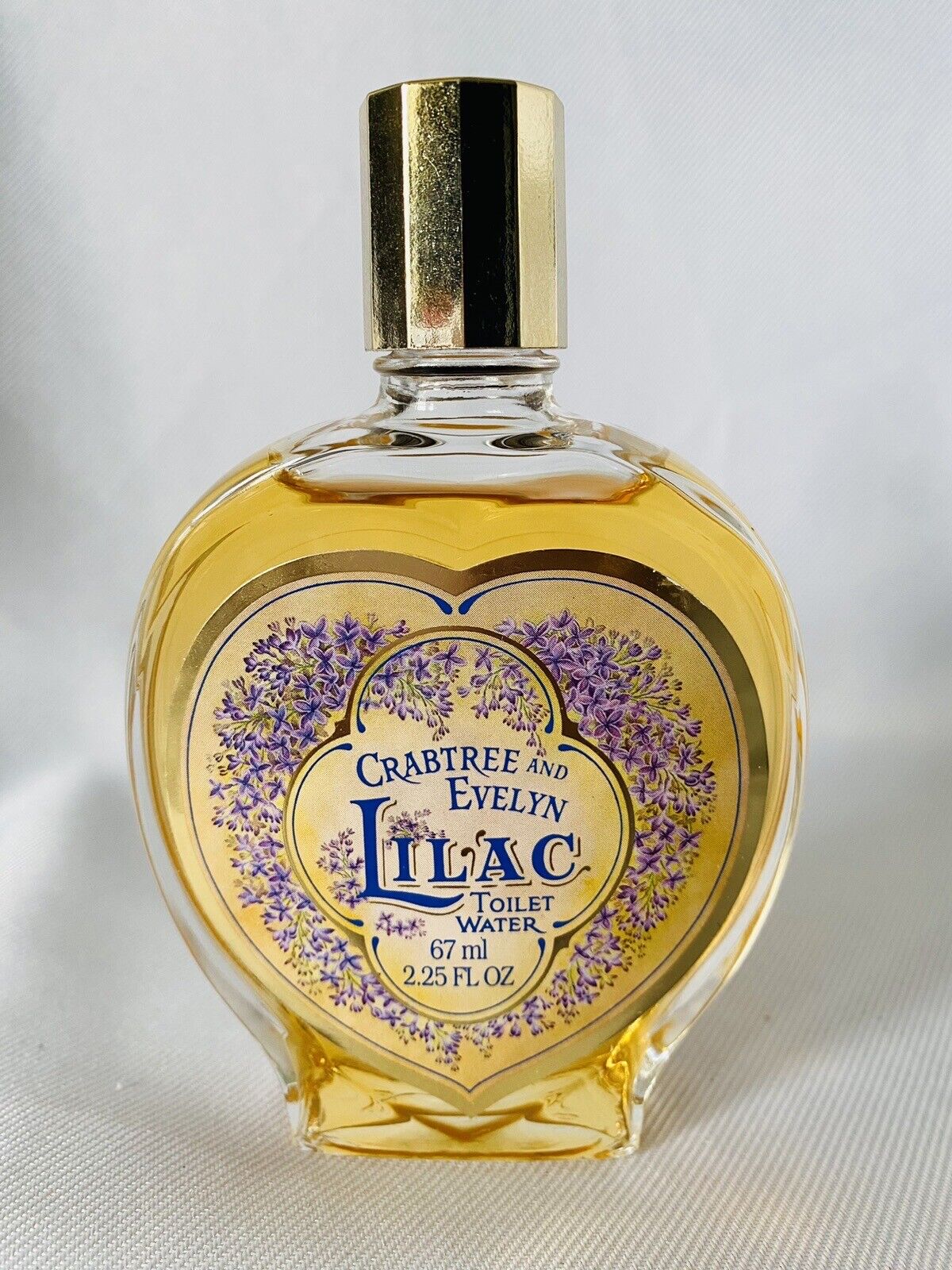 Vintage Crabtree & Evelyn Lilas Lilac Toilet Water 2.25 oz Splash Bottle Perfume
