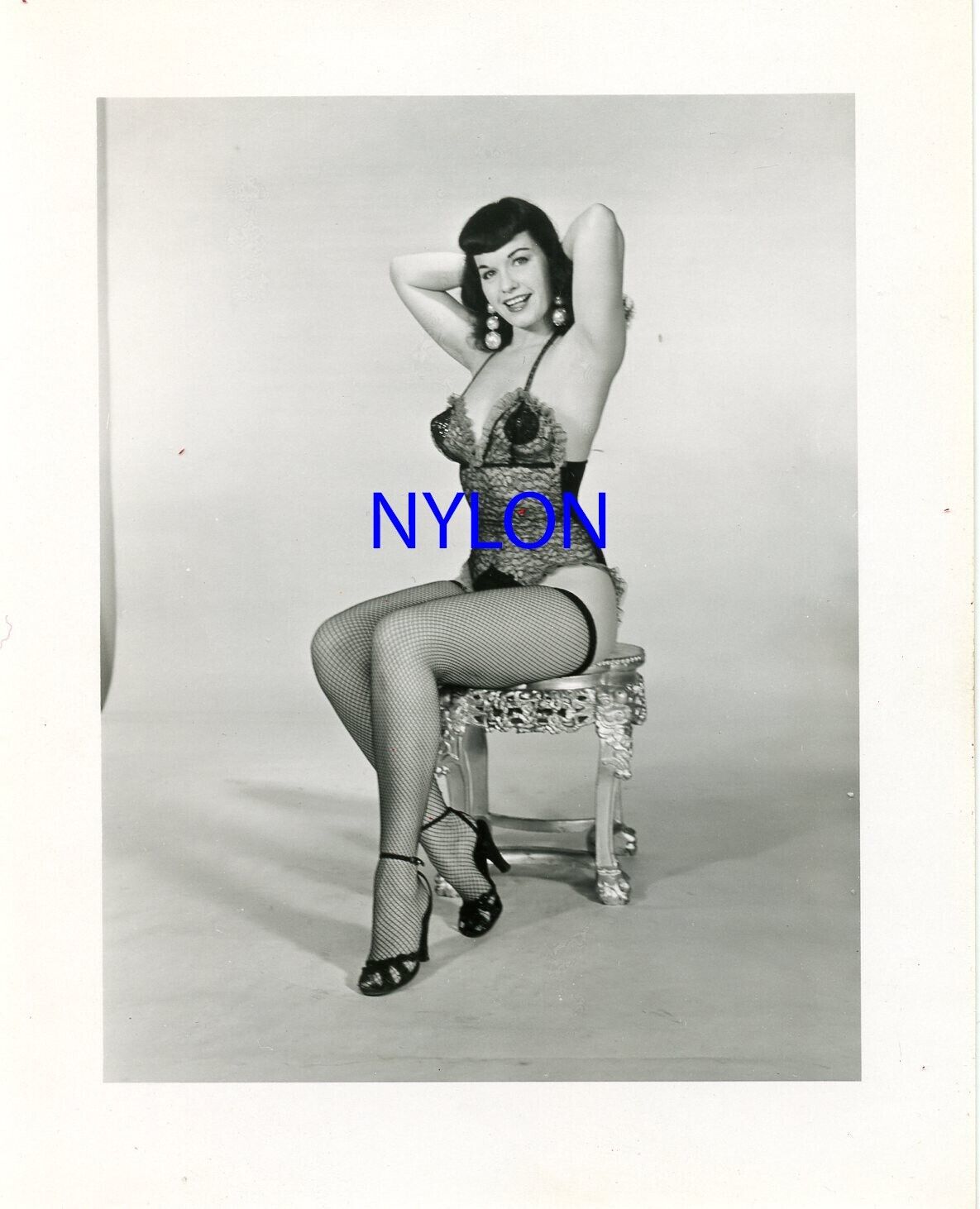 RARE BETTIE PAGE VINTAGE 1950\'s 4 x 5 PHOTOGRAPH BY ARNOLD KOVACS