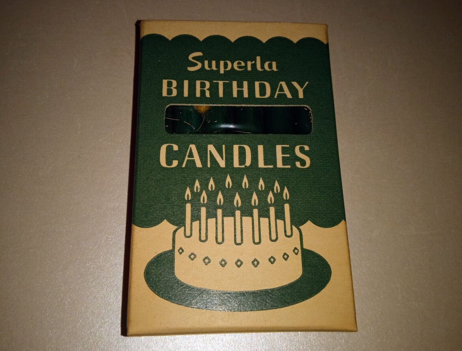NOS Vintage / Antique STANDARD OIL COMPANY SUPERLA Birthday Candles Gas Station