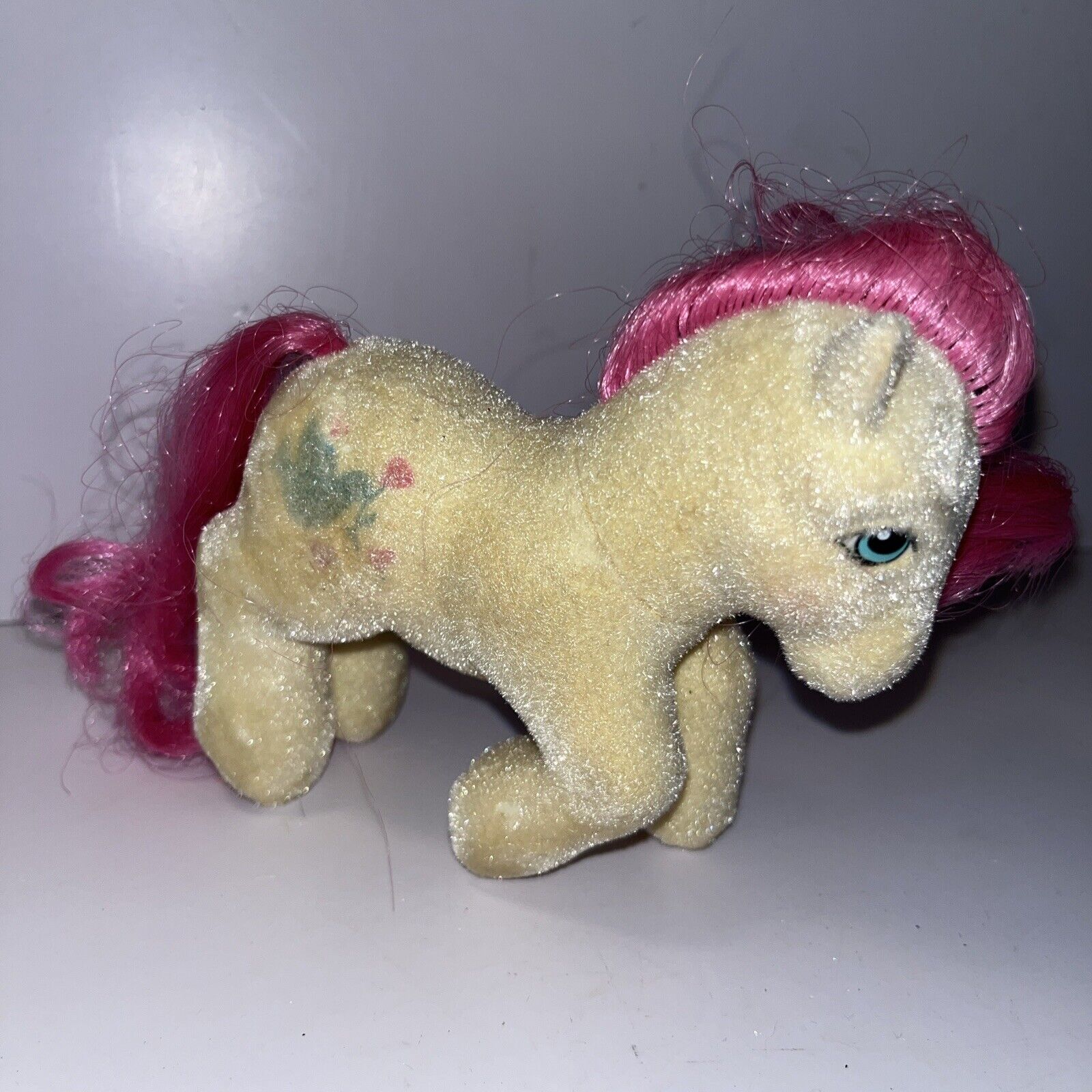 VTG 80’s My Little Pony Truly So Soft Ponies Flock Dove Hearts Cutie Pink Hair