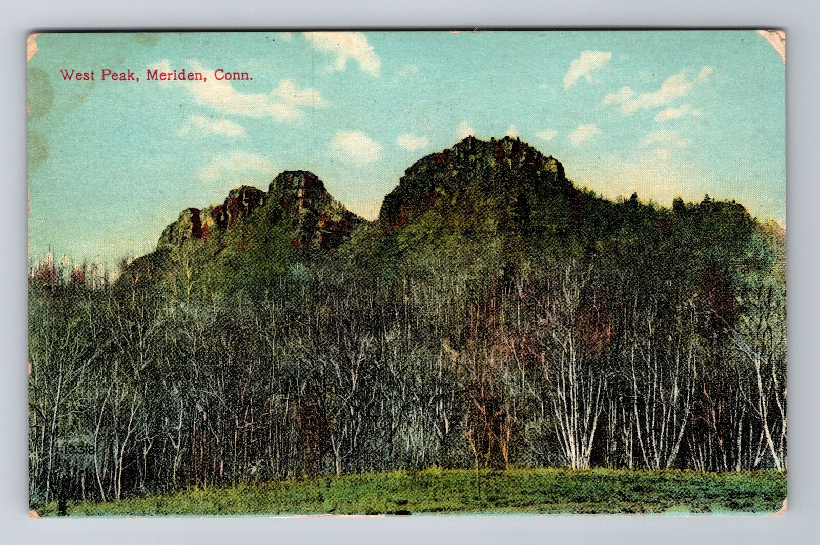 Meriden CT-Connecticut, West Peak, Antique c1909 Vintage Souvenir Postcard