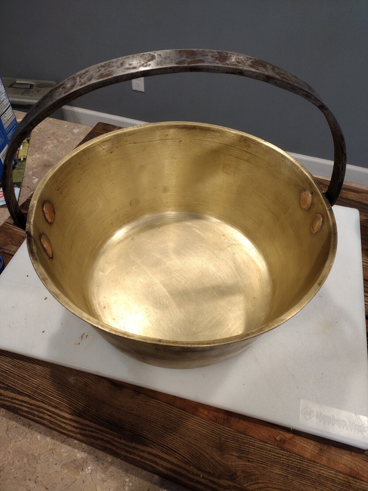  Antique Early 1800's Brass Jam Pot