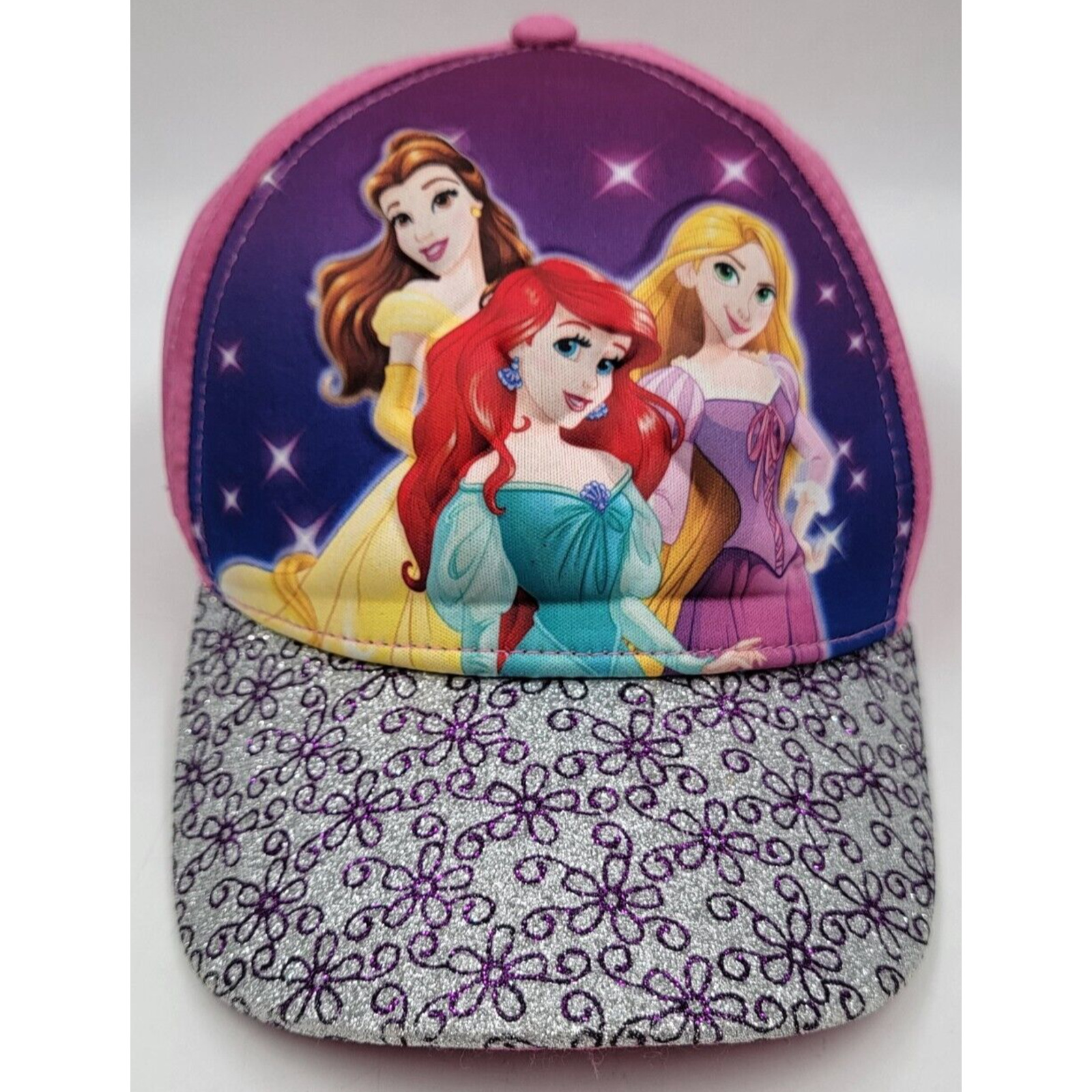 Disney Princess Ball Cap Toddler Pink Sparkly Glitter Believe in Yourself Hat