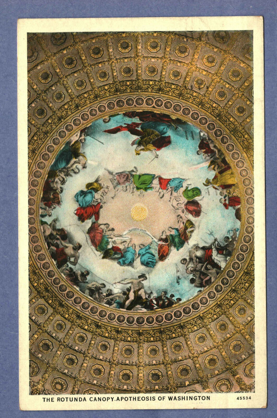Postcard Rotunda Canopy Apotheosis Of Washington D. C. Posted 1949