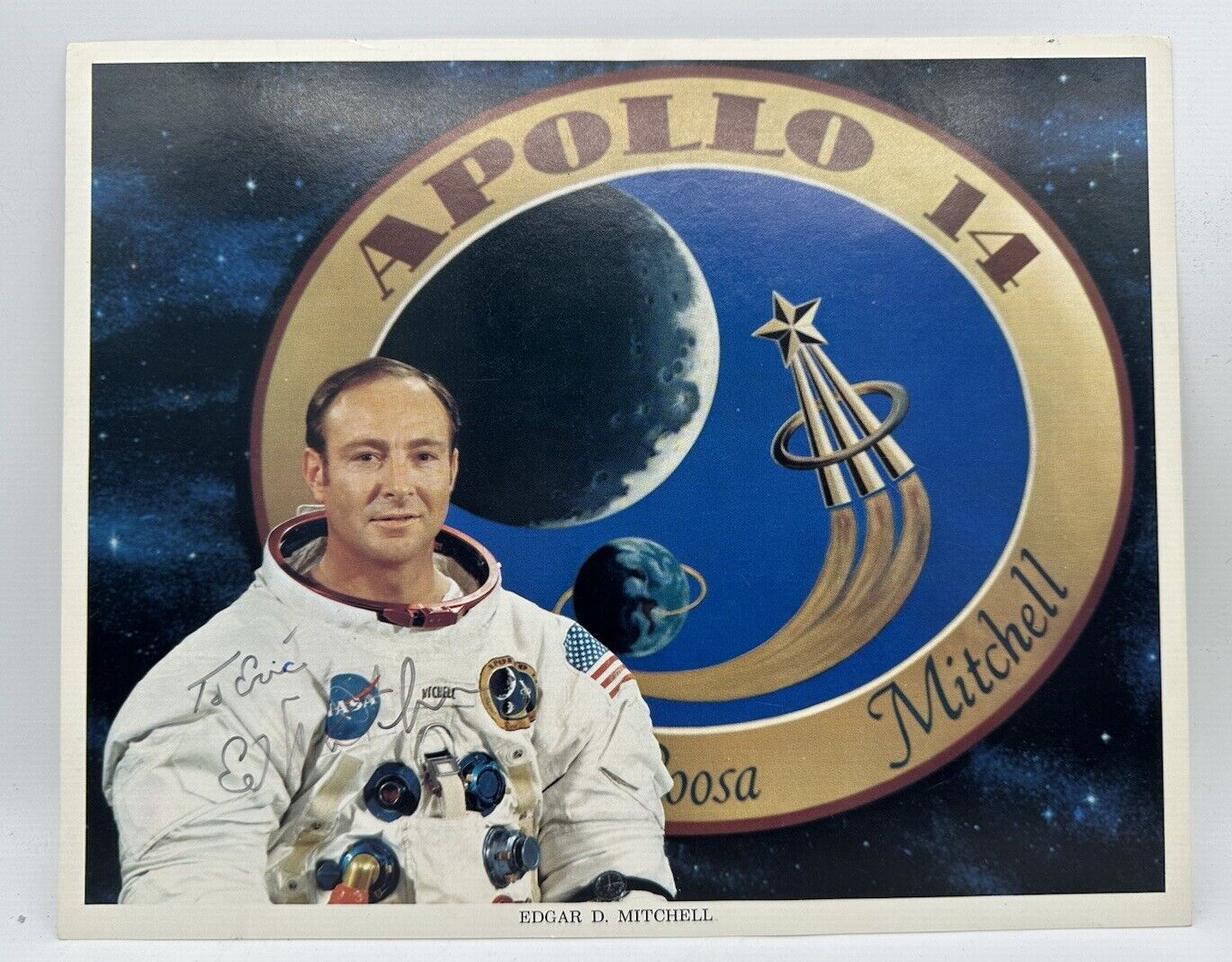 Edgar Mitchell NASA Apollo 14 Astronaut Signed 8x10 Photo No COA TO ERIC