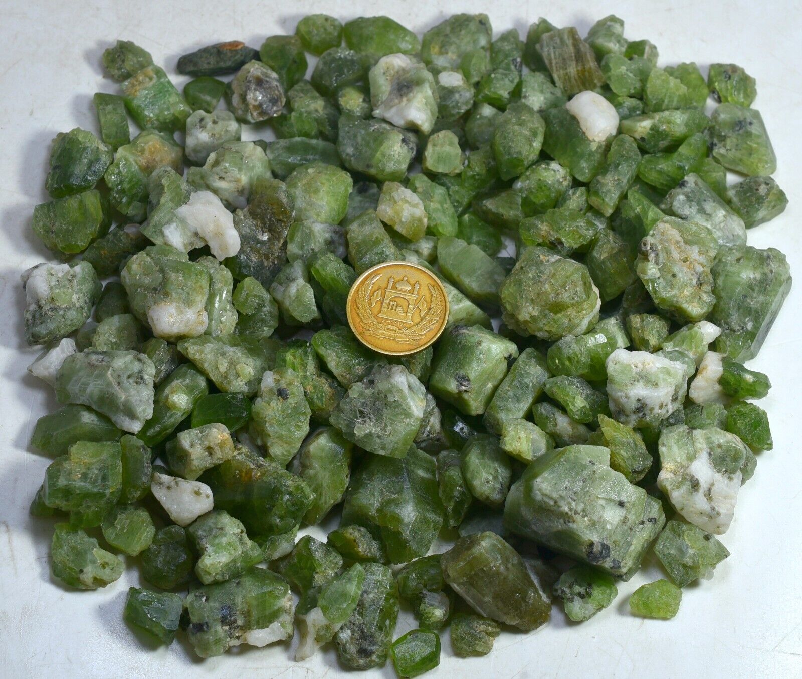 800 GM Magnificent Natural Green DIOPSIDE Crystals Minerals Lot From Pakistan