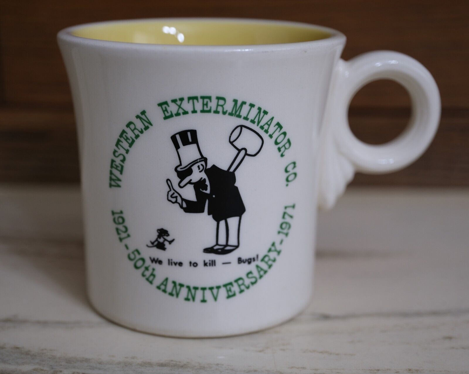 Vtg RARE 1921 - 1971 50th Anniversary Western Exterminator Co. Coffee Mug Cup 