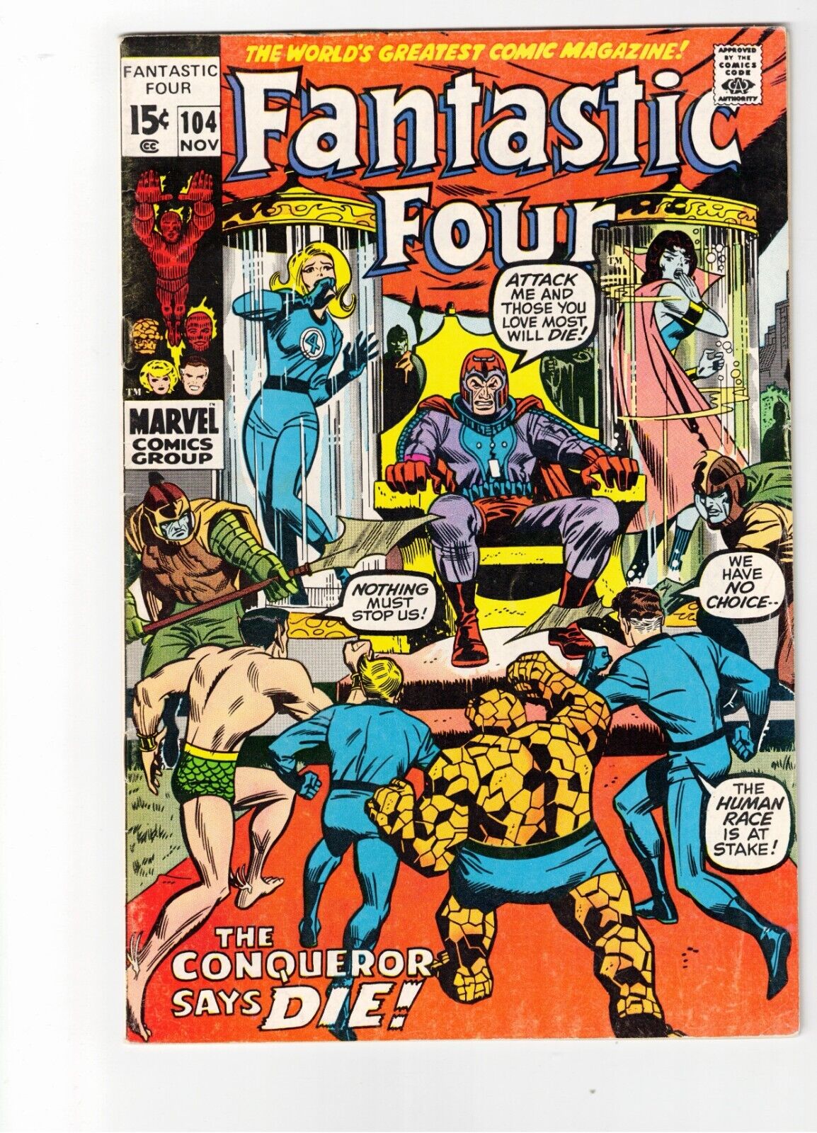 FANTASTIC FOUR #104  1970  Magneto Appearance Stan Lee / John Romita Sr