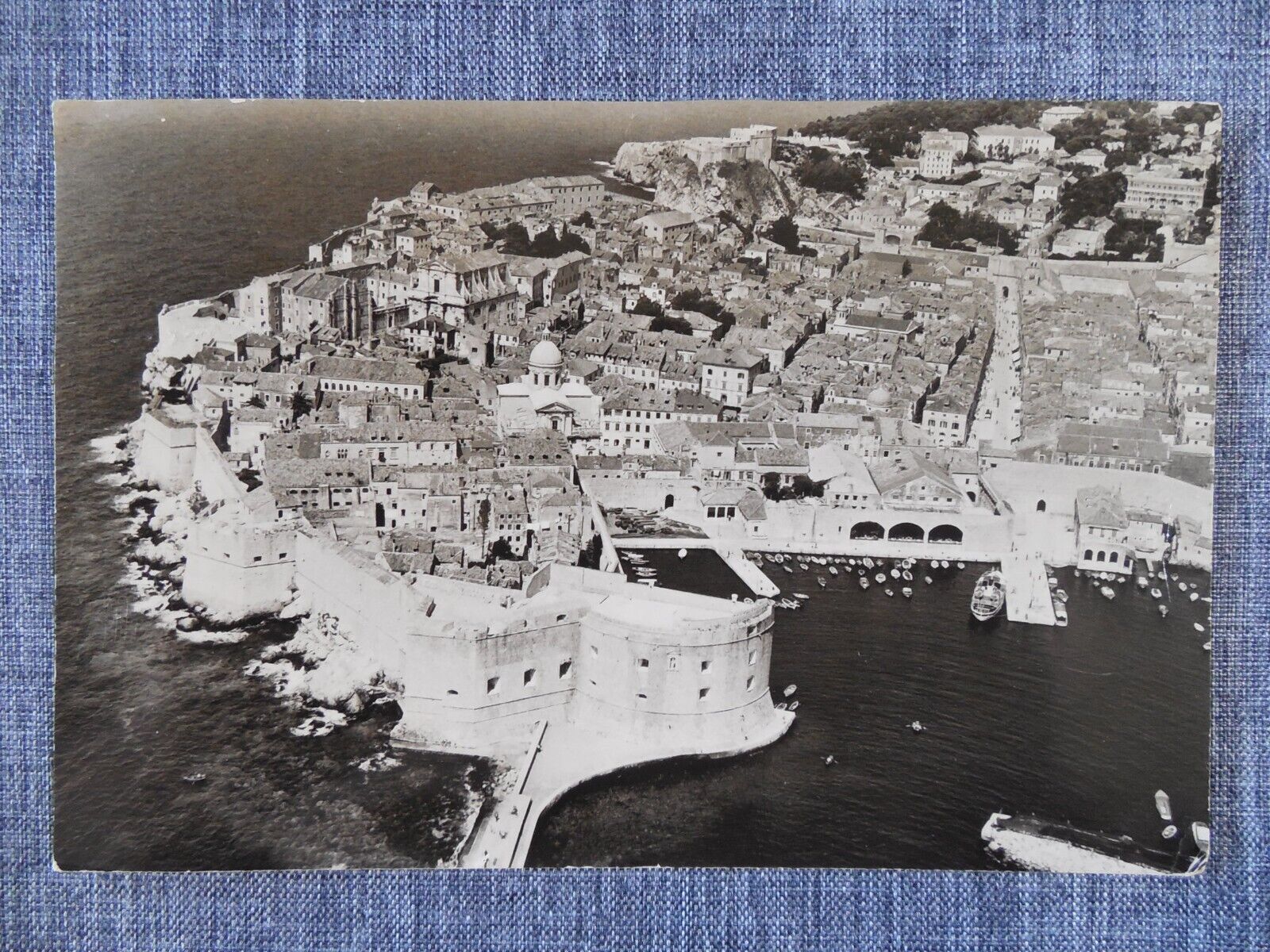 Dubrovik Croatia Vintage Photo Postcard 1964 posted Old Town Adriatic Sea Europe