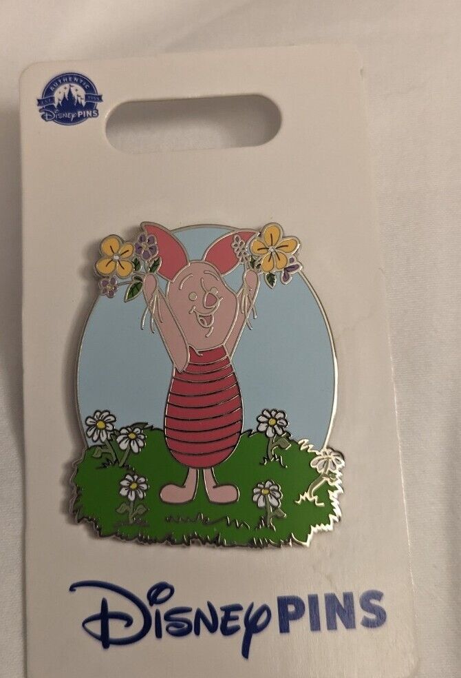 New Disney Parks Piglet With Flowers Pin
