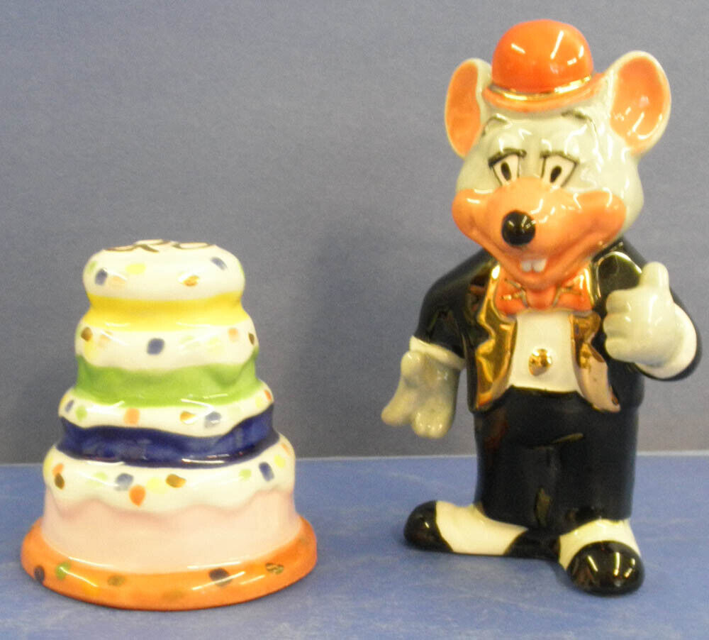 Chuck E. Cheese Anniversary Salt & Pepper Shakers   - from 1999 NEW