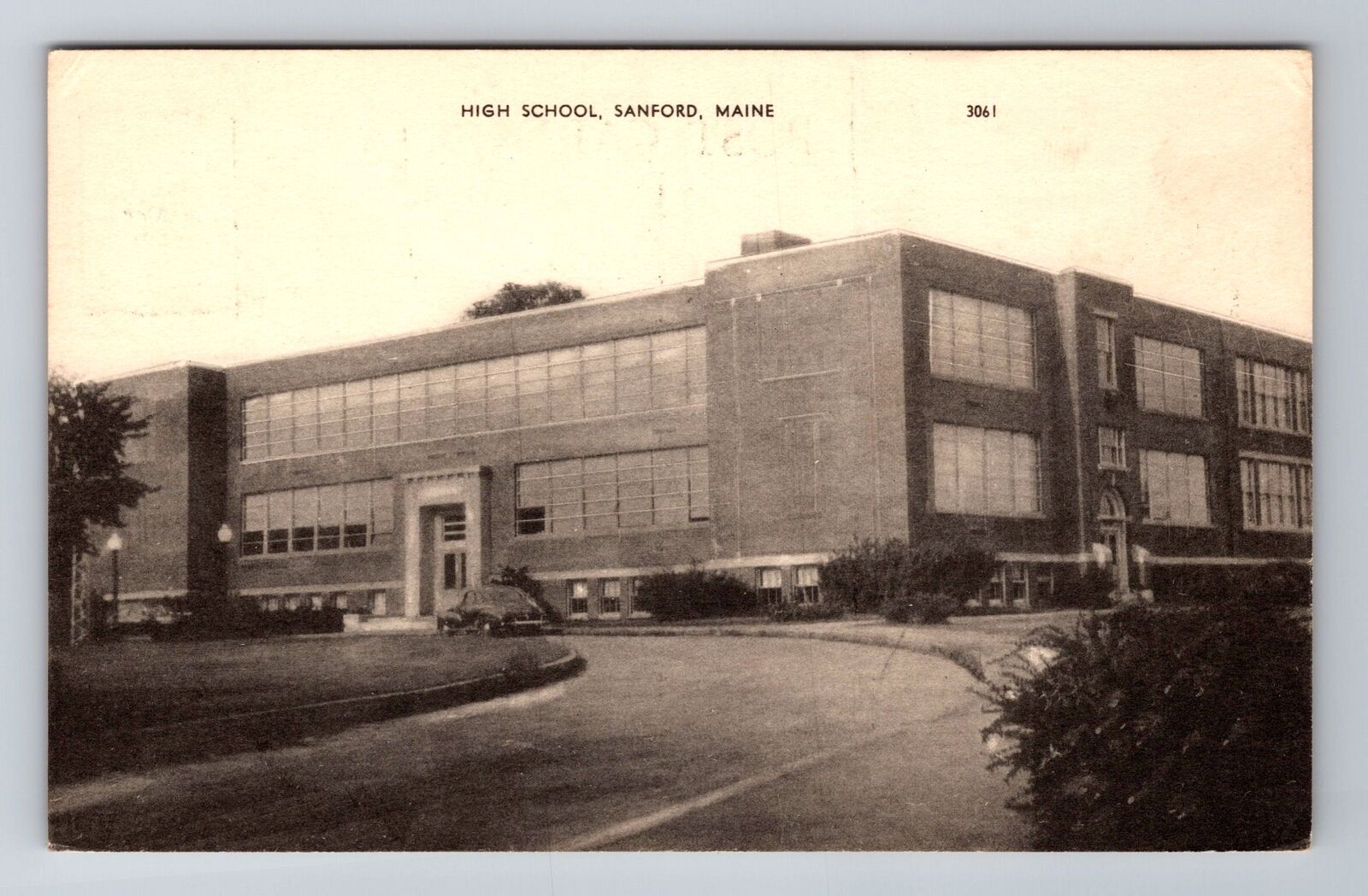 Sanford ME-Maine, High School, Antique Vintage Souvenir Postcard