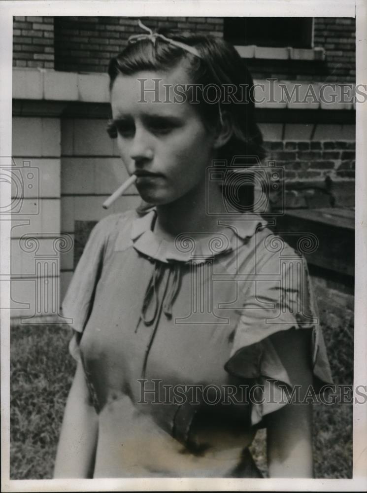 1938 Press Photo Audie Mae Beckwith sixteen year old arrested