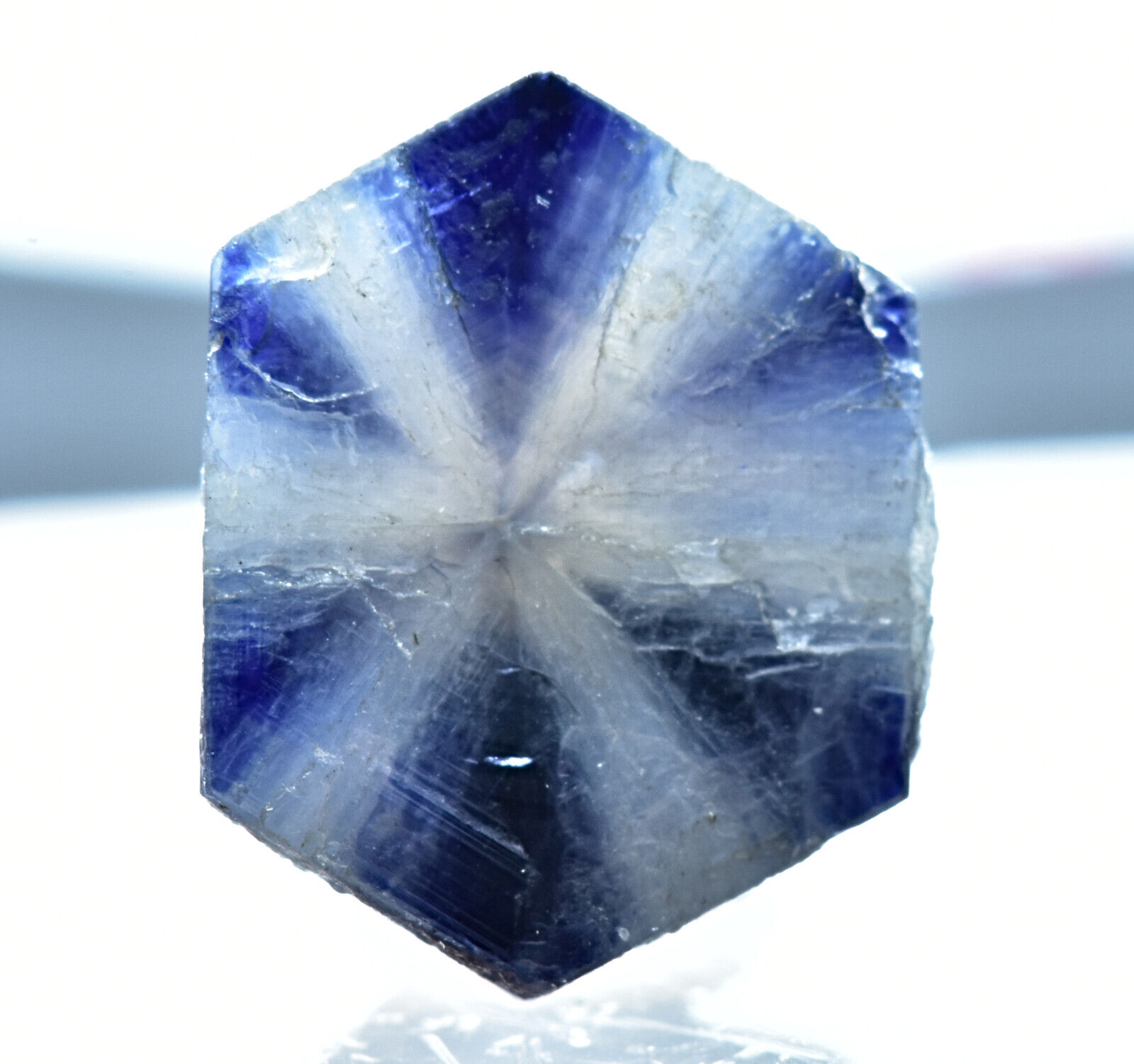 Unusual Natural Sapphire Trapiche Crystal Un Polished %100 Natural 2.20 Carat