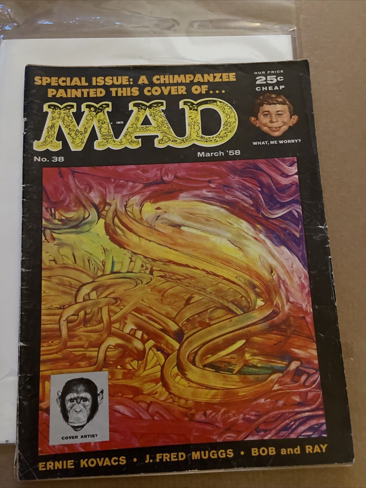 Mad Magazine #38 March 1958 Monkey Abstract Good shipping included