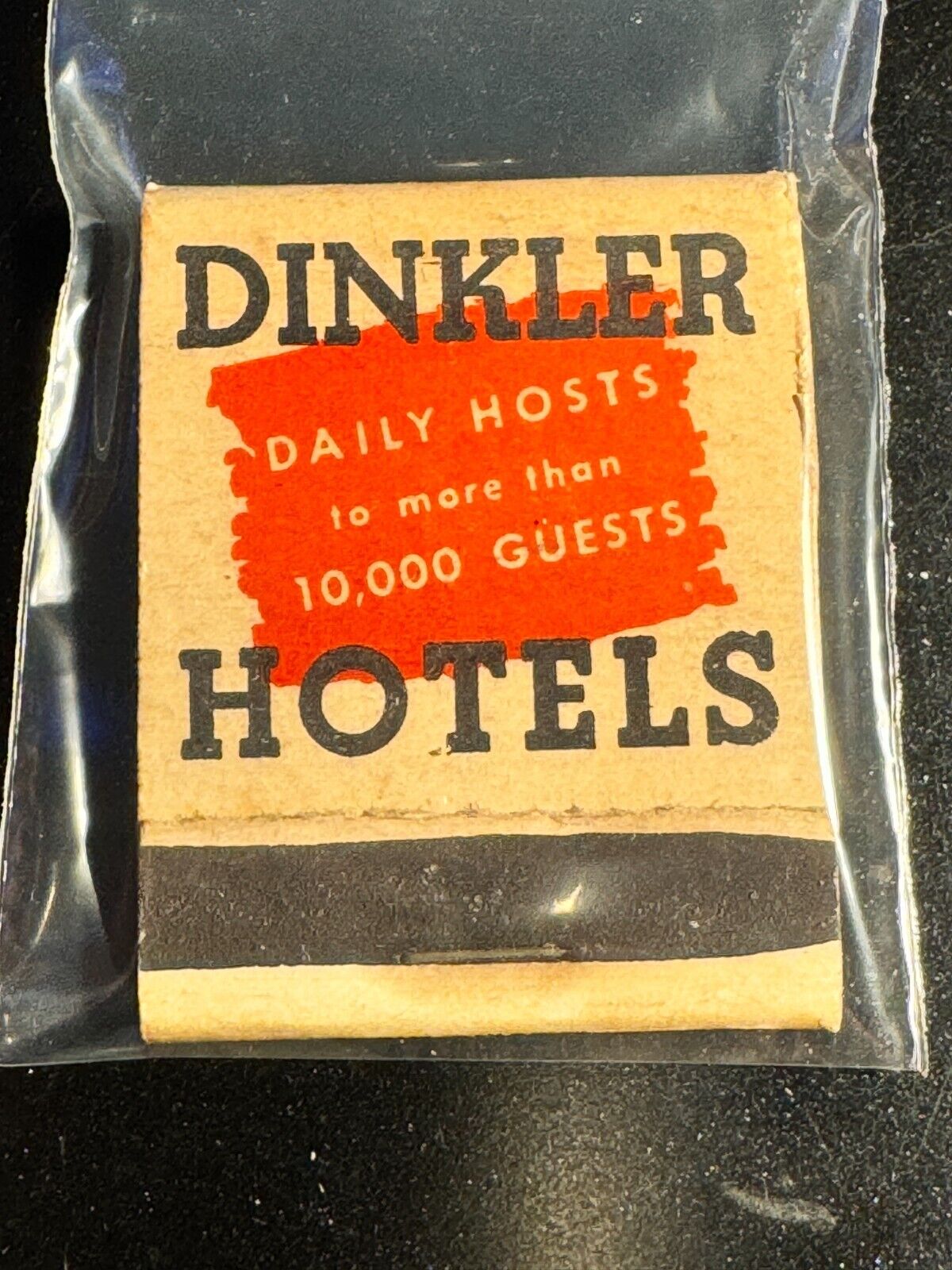 MATCHBOOK - 1930S - DINKLER HOTELS - GA, AL, LA, TEN, NC, KY - UNSTRUCK