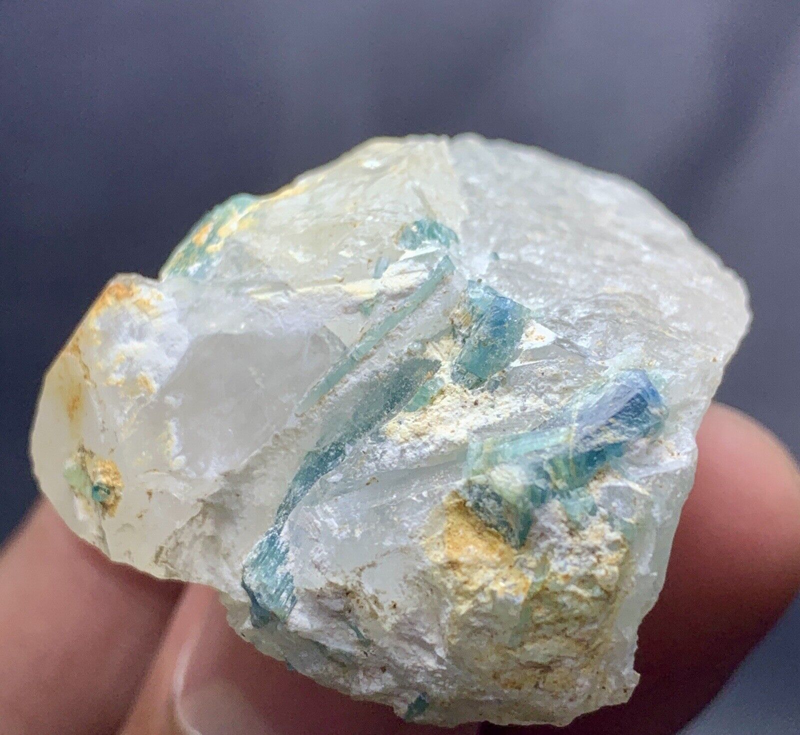 122  Carat Indicolite Tourmaline Crystal Quartz From Afghanistan