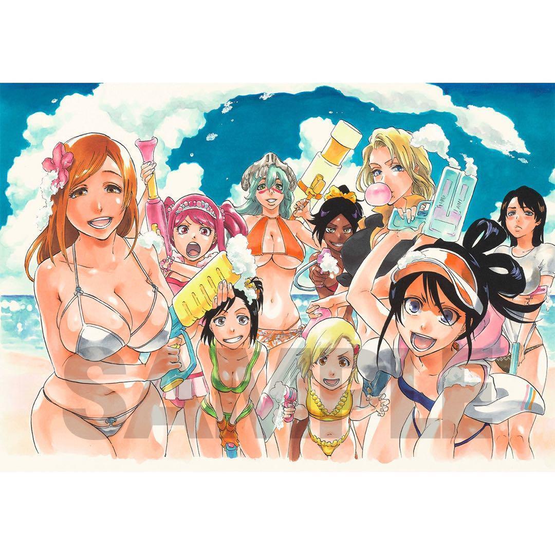 BLEACH Original Art Exhibition Postcard Swimsuit Japan Anime