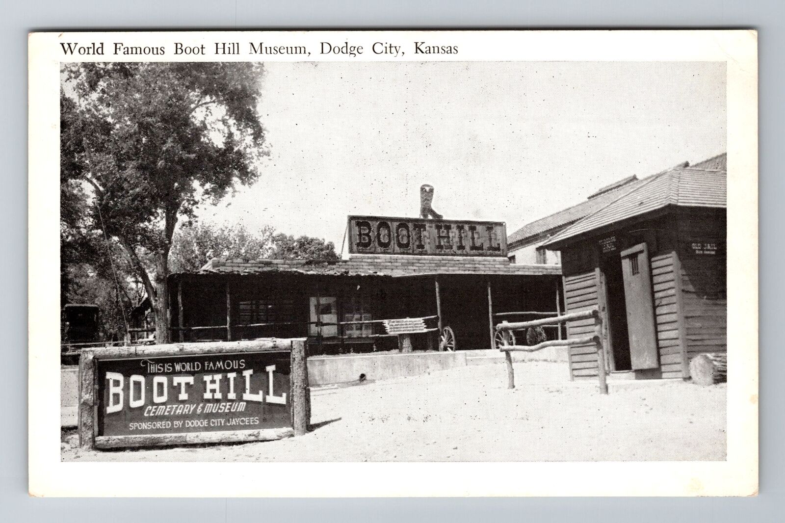 Dodge City KS-Kansas, World Famous Boot Hill Museum, Antique, Vintage Postcard