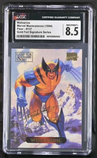 1994 Wolverine 137 Marvel Masterpieces Gold Foil Signature Series CGC Graded 8.5